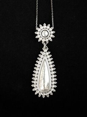 Brighton Silver Plated Teardrop Pendant Necklace - 18”